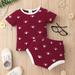 Hunpta Baby Boys Girls 3M-24M Short Sleeve Star Moon Sun Printed Ribbed T-shirt Tops Shorts Outfits