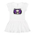 Inktastic Halloween Spooky Day of the Dead Skull in Purple Girls Toddler Dress