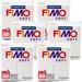 Fimo Soft Polymer Clay 2oz-White Multipack Of 6-