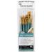 Royal & Langnickel - 8pc Gold Taklon All Media Angular Variety Paint Brush Set