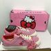 Converse Shoes | Converse One Star Ox Hello Kitty Pink Red Egret Suede Womens 10 Mens 8 Sneakers | Color: Pink/Red | Size: 10