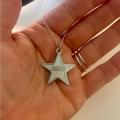 Coach Jewelry | Coach Shimmery Silver Star Pendant .925 Sterling Silver Necklace | Color: Silver | Size: 18”-20” In Length