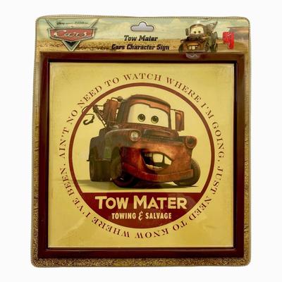 Disney Toys | Disney Pixar Tow Mater Cars Character Metal Sign 2006 Collectible Nos New Sealed | Color: Red/Yellow | Size: 12 1/2" X 10 1/2" X 1/8"