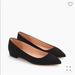 J. Crew Shoes | J. Crew Pointed-Toe Flats In Suede Black Near Mates Size 6.5/7 Item K9477 | Color: Black | Size: 6.5