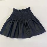 Zara Bottoms | Euc Girls Faux Leather Black Pleated Skirt Size 6 | Color: Black | Size: 6g