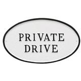 Montague Metal Products Inc. Private Drive Statement Garden Plaque Metal | 6 H x 10 W x 0.25 D in | Wayfair SP-3sm-W-WB