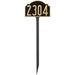 Montague Metal Products Inc. Deluxe 1-Line Lawn Address Sign Metal | 6.5 H x 10 W x 0.25 D in | Wayfair BSP-0005P1-L-BG