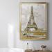 Ophelia & Co. Eiffel Tower Glitz Premium Framed Canvas - Ready To Hang Canvas, Solid Wood in Gray | 30.5 H x 22.5 W x 1 D in | Wayfair