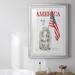 The Holiday Aisle® America My Home Sweet Home Premium Framed Print - Ready To Hang Paper, Solid Wood in Brown/Red | 42.5 H x 30.5 W x 1 D in | Wayfair