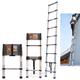 2.6 Meter Heavy Duty Multi-Purpose Stainless Steel Telescopic Extension Ladder Lightweight Portable Multi-Purpose Extendable Steps