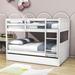 Harriet Bee Farasiko Full Over Full Bunk Bed, Wood Bunk Bed w/ Trundle in White | 60 H x 57 W x 80 D in | Wayfair F6813834481F476194F809873913EF56