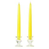 6 Pairs Taper Candles Unscented 15 Inch Yellow Tapers .88 in. diameter x 15 in. tall