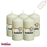 Bolsius 2.25 X 4.75 Ivory Pillar Unscented Household Candles for Wedding Dinner Church Home/Party Decor 32 Hours Long Burning Dripless Candles - Pack of 5