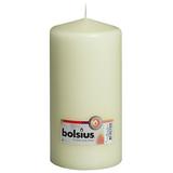 Bolsius 4 X 8 Ivory Large Pillar Unscented Decorative Candles for Wedding Dinner Spa Home/Party | 120 Hr Smokeless Long Burning Single Dripless Candle
