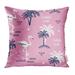 YWOTA Animal with Flamingo Island Pattern Packaging Adorable Beautiful Beauty Bird Cartoon Pillow Cases Cushion Cover 16x16 inch