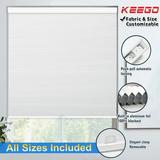 Keego 100% Blackout Cellular Window Shades Cordless Honeycomb Blinds for Window Size and Color Customizable for Home Bedroom Decor White 62 w x 56 h