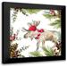 Loreth Lanie 20x20 Black Modern Framed Museum Art Print Titled - Holiday Moose