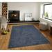 HT Design Rectengular Shag Area Rug 5x7 Solid Color Low Pile Shag Easy to clean Pet Friendly Soft Nursery Runner Rug for Living Rooms Bedrooms Blue