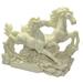 Petrichor Red Running Horse Modern Figurine Home Decor Gifts (Colour: White Length: 5.5 inches)