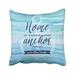 WinHome Square Throw Pillow Covers Vintage Home Is Where The Anchor Drops Personalized Customizable Pillowcases Polyester 18 X 18 Inch With Hidden Zipper Home Sofa Cushion Decorative Pillowcase