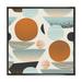 Designart Retro Shapes With Abstract Moons and Suns I Modern Framed Canvas Wall Art Print