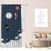 3S Brother s Flying Baloons 100% Blackout Curtains for Kids Bedroom Thermal Insulated Noise Reducing Home DÃ©cor Printed Window Curtains Single Curtain Panel - Made in Turkey (52 Wx108 L)