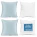 Nestl Plush 2 Pack Solid Decorative Microfiber Square Throw Pillow Cover with Throw Pillow Insert for Couch Ice Blue 22 x 22