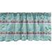 Ambesonne Owl Print Valance Pack of 2 Stacked Books and Stars 54 X12 Seafoam and Multicolor