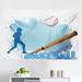 Baseball Tapestry Players in Different Positions in Playground Action Catcher Pitcher Modern Sports Fabric Wall Hanging Decor for Bedroom Living Room Dorm 2 Sizes Multicolor by Ambesonne