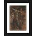 Albert Besnard 13x18 Black Ornate Wood Framed Double Matted Museum Art Print Titled - Hindu Dancer or the Yellow Mask Dancer (1911)