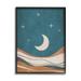 Stupell Industries Nighttime Moon Stars Abstract Desert Sands 16 x 20 Design by JJ Design House LLC