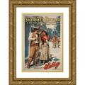 Goes Litho. Co. 11x14 Gold Ornate Wood Frame and Double Matted Museum Art Print Titled - The Sheriff s Reward a Heart Taken Prisoner (1914)