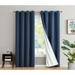 Home & Linens Dublin 100% Complete Blackout Drapery Heavy Thermal Insulated Efficient Window Curtain Grommet Panels 2 Panels 52 W x 96 L per panel -