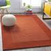 Hauteloom Lowmansville Wool Living Room Bedroom Area Rug - Solid & Border - Red - 6 x 9