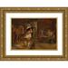 F. Jansen 24x18 Gold Ornate Framed and Double Matted Museum Art Print Titled - A Guard House (C. 1635 - C. 1640)