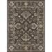 Vitaly Quinn Area Rug 3562 Traditional Brown Leaves Bouquet 3 3 x 4 11 Rectangle