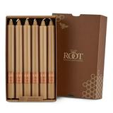ROOT Candles Unscented Smooth Aristaâ„¢ Taper Candles 9-Inch Tall Box of 12 Color: Beeswax