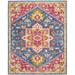 SAFAVIEH Aspen Gamal Floral Bordered Wool Runner Rug Navy/Fuchsia 2 3 x 8