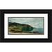 Alfred Thompson Bricher 18x10 Black Ornate Wood Framed Double Matted Museum Art Print Titled - Along the Maine Coast (1885)