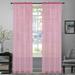 Goory Solid Panel Curtains Luxury Living Room Rod Pocket Window Curtain Vintage Treatments Bedroom Drapes Pink (132cm*160cm)-52 W x 63 L