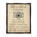 Stupell Industries Life Is Like A Camera Inspirational Jet Black Framed Floating Canvas Wall Art 16x20 by Katie Doucette