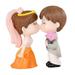 Wanwan Lovers Figurines Adorable Realistic Plastic Decorative Cartoon Couple Sculptures for Valentine s Day