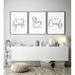 3 Pieces Be Our Guest Get Comfy Stay Awhile Quote Poster Canvas Wall Art Painting for Living Room Bedroom Wall Decor with Inner Frame 16 x24 x3pcs