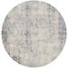 Nourison Rustic Textures Abstract Indoor Area Rug Grey/Beige 5 3 x Round