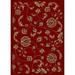 Vitaly Rafiqi Area Rug 1835 Transitional Red Scrolls Blossoms 2 2 x 7 7 Rectangle