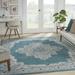 Nourison Passion Persian Turquoise Grey 8 x 10 Area Rug (8x10)