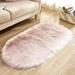 Christmas Saving Clearance! Sruiluo Faux Sheepskin Area Rugs for Bedroom Shaggy Plush Floor Carpet Bedside Rugs Super Soft Non-Slip Quick-Drying Room Decor Pink 31.49x19.68