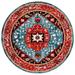 SAFAVIEH Vintage Hamadan Kimmee Oriental Area Rug Red/Blue 6 7 x 6 7 Round