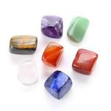 Caitzr Pack of 7 Chakra Stone Set Irregular Reiki Healing Gemstones Yoga Fitness Crystals Stone Home Decor Ornament