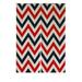 ECZJNT Chevron Blue Red Decorative Pattern Japanese Noren Curtain Doorway Door Window Treatment Curtains Cotton Linen Curtain Size 85x120 cm